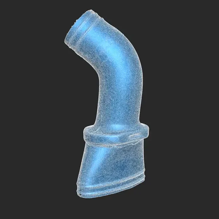 Reverse Engineering 3D-Scan eines Bauteils, das digitalisiert und für die Weiterverarbeitung in CAD aufbereitet wurde.